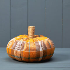 Checked fabric pumpkin