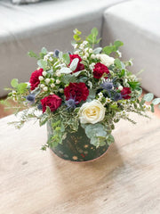Christmas Fresh Flower Hat Box