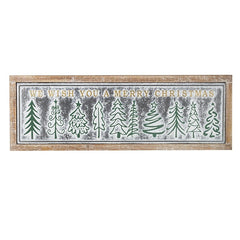 Merry Christmas tree sign