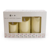 Set of 3 LED Pillar Candles