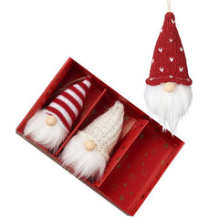 Hanging knitted gonk set (pack 3)