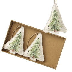 Fabric Christmas tree decoration (3pack)