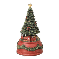 Green resin musical Christmas tree