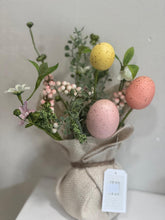 Decorative faux flower & egg tree