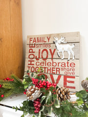 “Joy and Love” wooden plaque