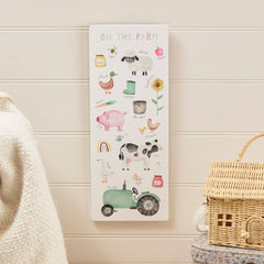 Farm animal baby wooden plaque