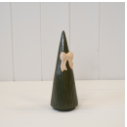 Medium Forest Green Striped Tree with Bow Detail