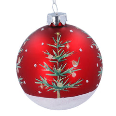 Glass Bauble Scandi Trees on Snowy Base