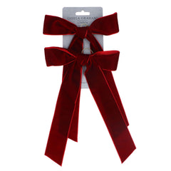 Pack/2 Velvet Plum Bow