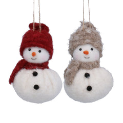 Snowman with Hat & Scarf decoration