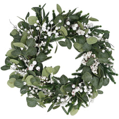Eucalyptus and White Berries Wreath