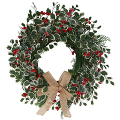 Variegated Holly Wreath