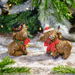 Christmas highland cow