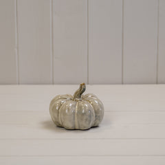 Beige ceramic pumpkin (8cm)
