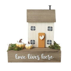 Autumn wooden house
