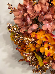 Rustic hydrangea wreath