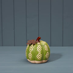 Green ceramic pumpkin