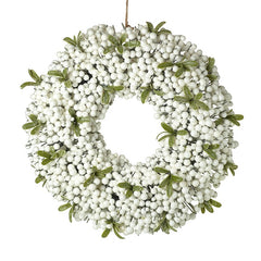 White berry & mistletoe wreath