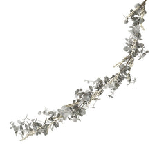 White foliage leaf garland
