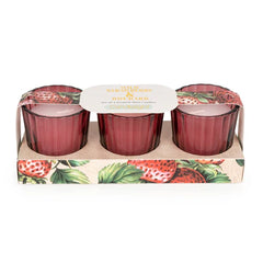 Wild Strawberry & Rhubarb 3 pack candles