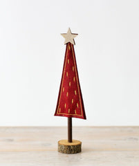 Red and Gold Felt Tree