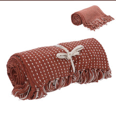 Woven cotton throws