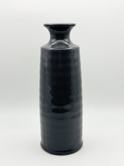 Tall grey ceramic vase