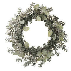 Boxwood wreath with berries