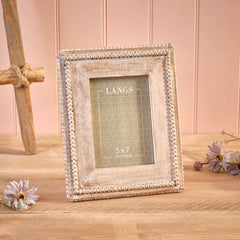 Beaded photo frame