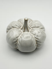 Grey ceramic pumpkin