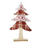 RED & WHITE TARTAN FELT CHRISTMAS TREE