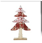 SMALL RED AND WHITE TARTAN CHRISTMAS TREE