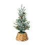 SMALL CHRISTMAS TREE WITH RATTAN BASE