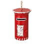 RED POST BOX DECORATION