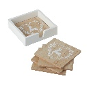 WOODEN REINDEER COASTER SET