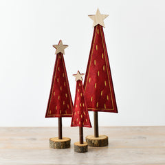Red & Gold Felt Tree, 36cm