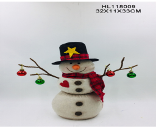 Snowman with snowballs