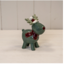 Dark Gree Ceramic Reindeer Decoration