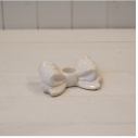 Glazed Ceramic Neat Bow Candle Holder