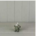 Green/White Ceramic Hanging Reindeer Decoration