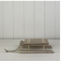 Wooden Festive Sleigh Decoration Lrg