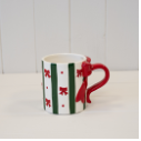 Forest Green Polka Dot Bow Mug