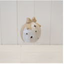 Medium LED Ceramic Bauble with Bow Topper