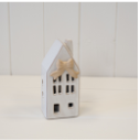 Medium Ceramic LED House with Bow Details