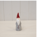 Ceramic Speckled Santa Ornament