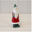 Ceramic Red Santa with Present Large