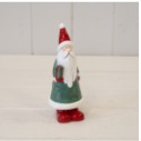 Ceramic Green Santa with Present Large